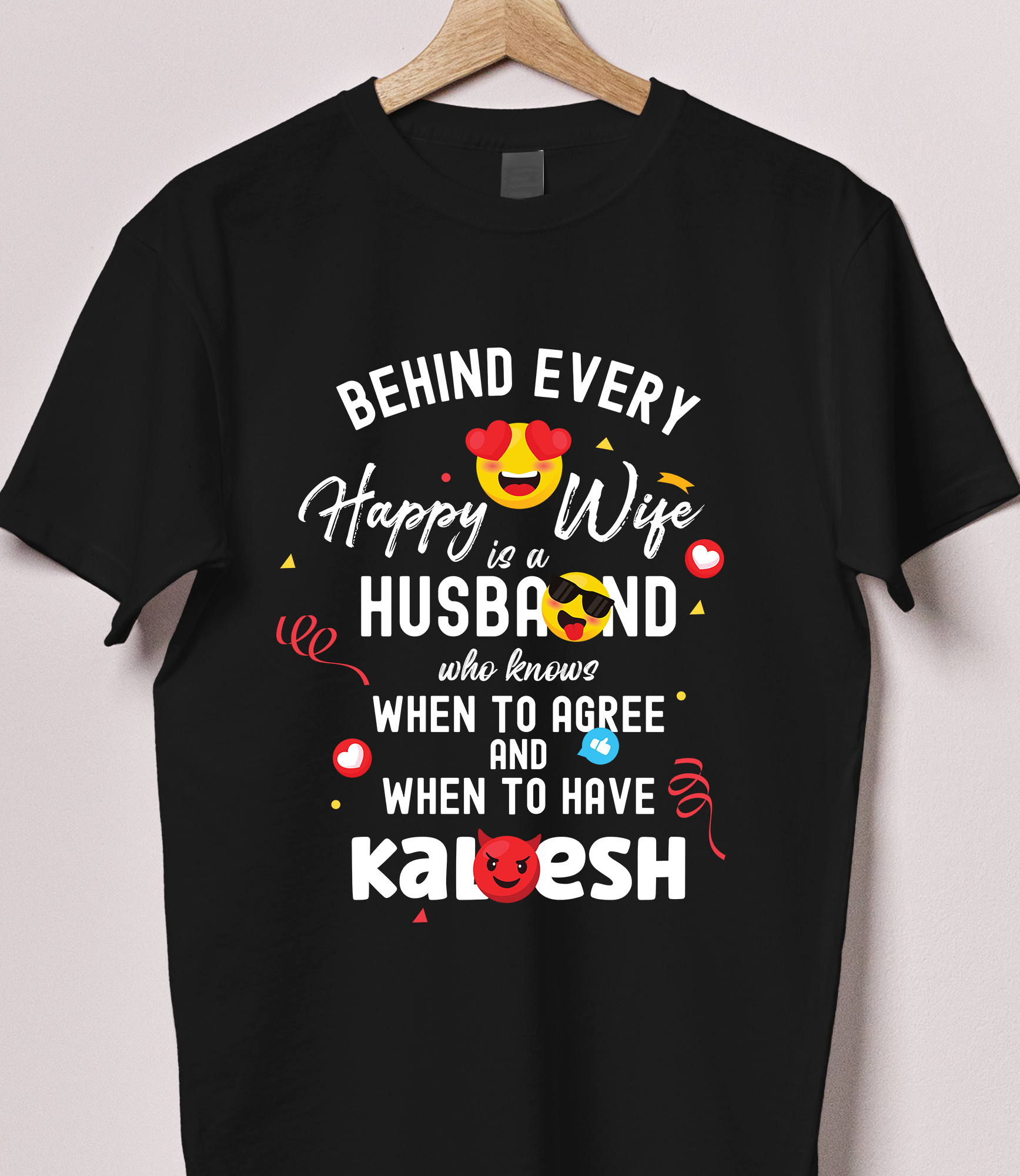 Behind Happy Wife